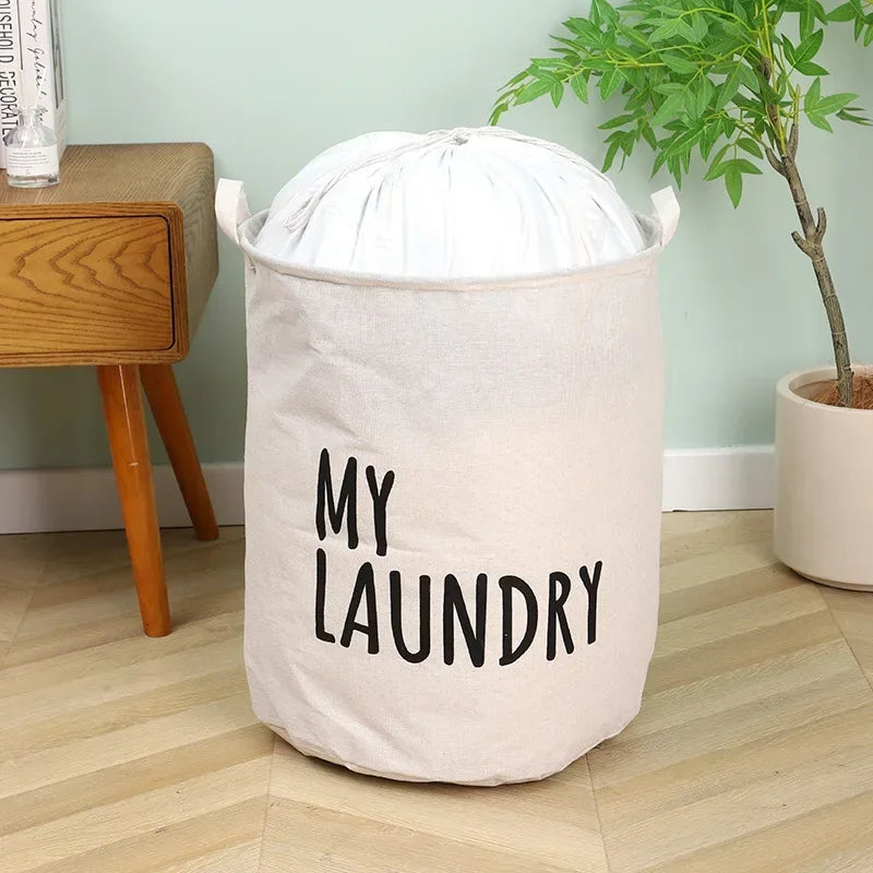 Foldable Cotton & Linen Laundry Basket