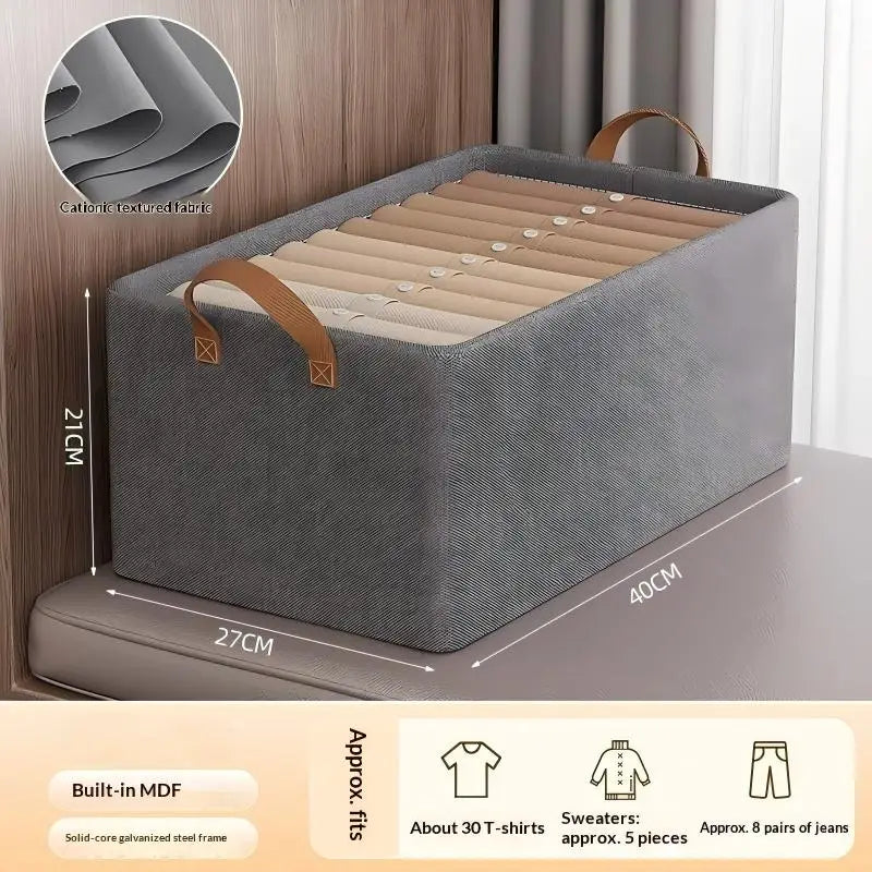 Stackable Fabric Storage Box — Wardrobe Organizer