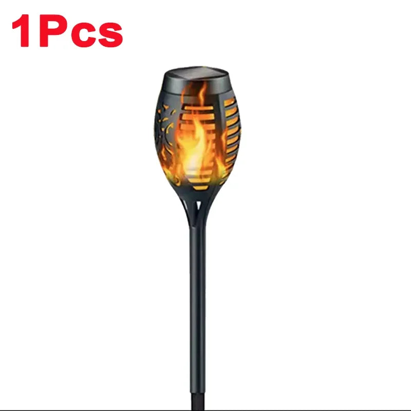 Solar Flame Torch Lights – IP65 Flickering LED Garden Stake Lamps (1–10 pcs)