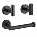 3-Piece Stainless Steel Bathroom Hardware Set — Towel Holder & Toilet Paper Holder
