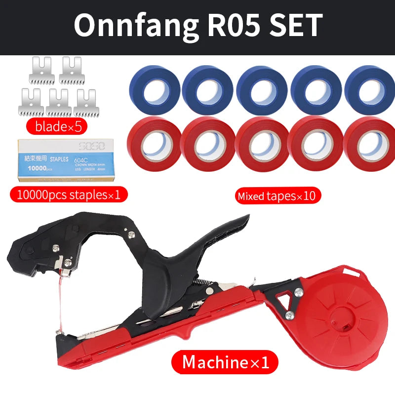 Onnfang Garden Hand Tying Machine – Lightweight Plant Tape Tool for Vegetables, Grapes & Tomatoes