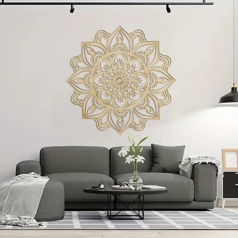 Moroccan Mandala Metal Wall Art — Indian & Boho Living Room Accent