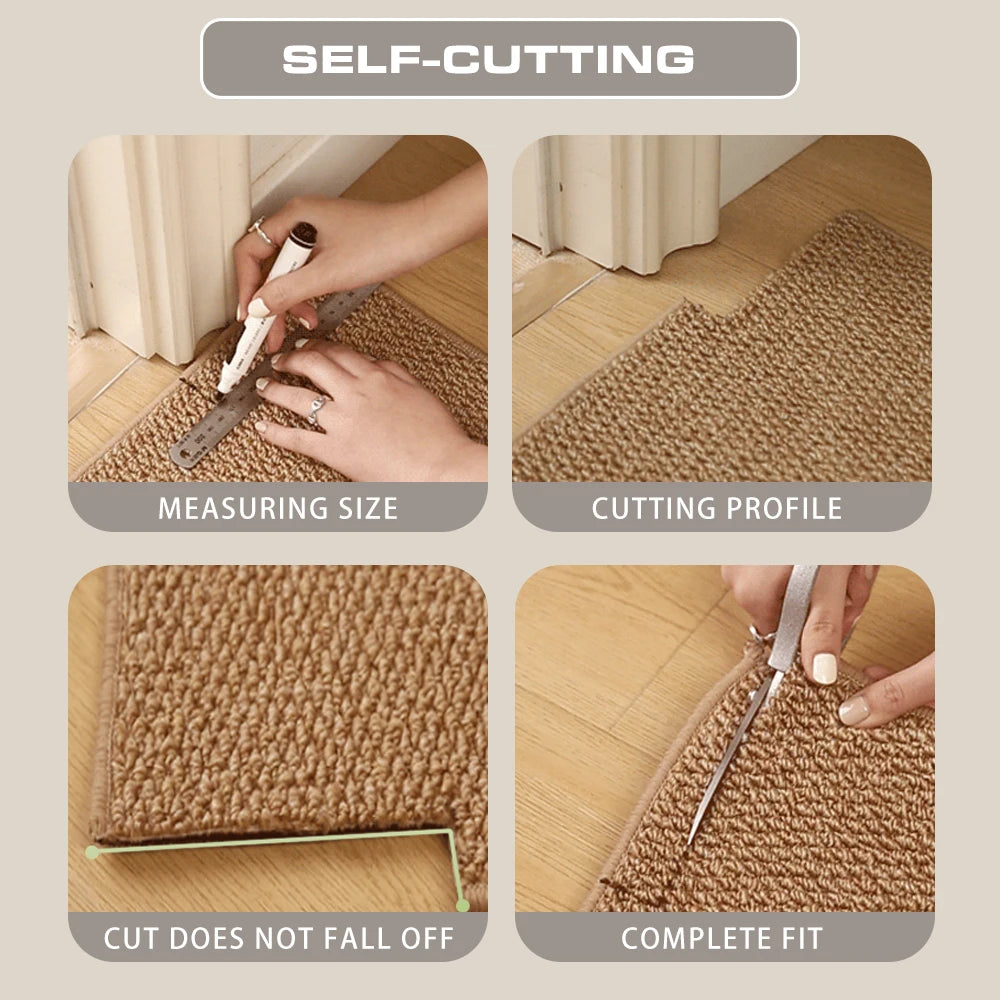 Non-Slip Washable Door Mat – Quick-Dry 3D Loop Pile Entryway Rug 40–80cm