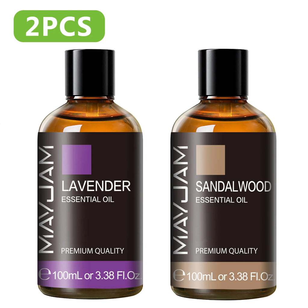 MAYJAM 100ml Pure Plant Essential Oil — Mint, Bergamot, Patchouli, Lemongrass & More