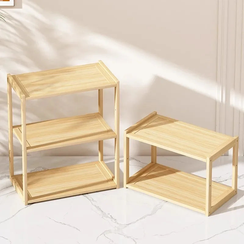 Wooden Desktop Storage Rack — Multi-Layer Organizer for Office & Home