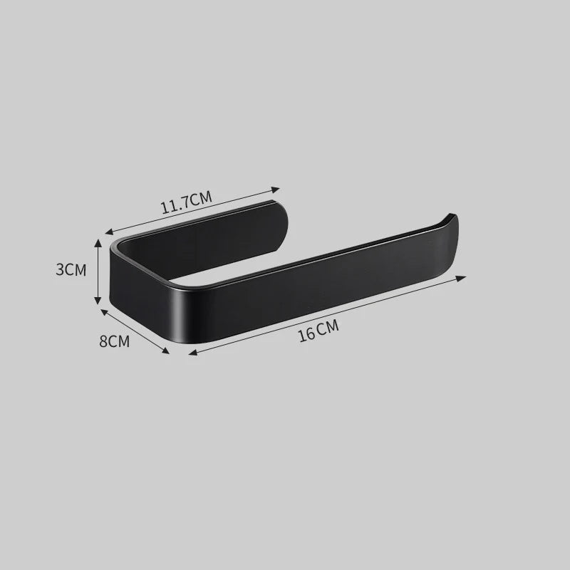 Space Aluminum Towel Rack — No-Drill Self-Adhesive, Bathroom & Kitchen