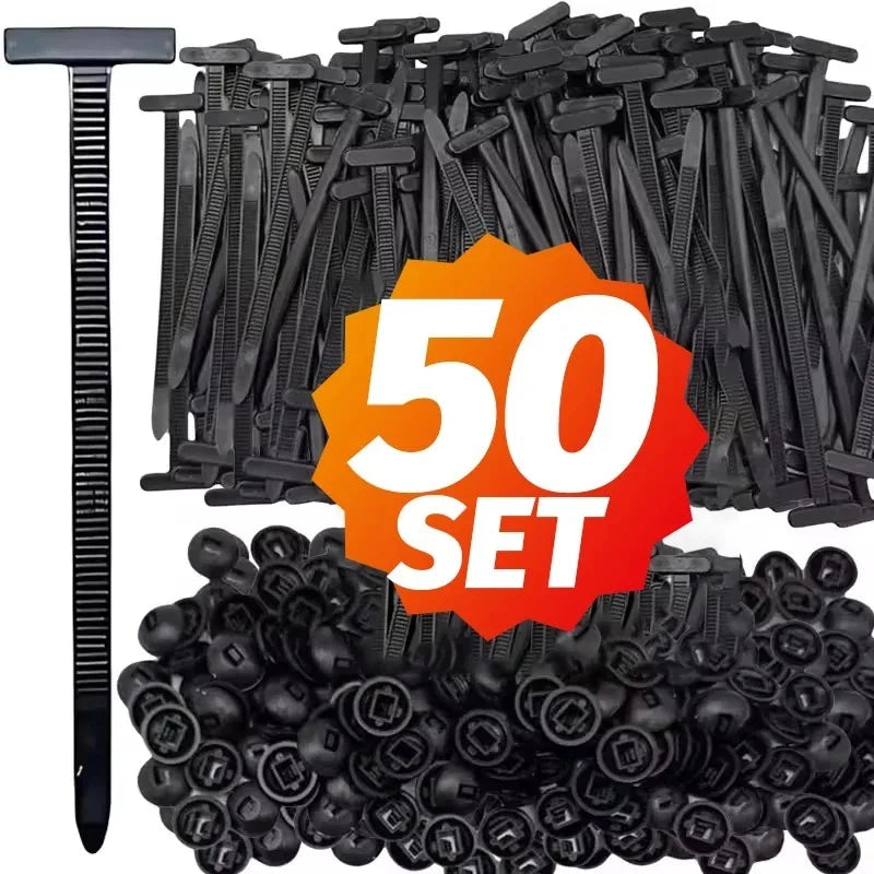Nylon Self-Locking Zip Ties with Pin Button — Heavy Duty Fastening Strap