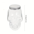 Transparent Skull Plastic Jars — Set of 6, Party & Halloween Decoration