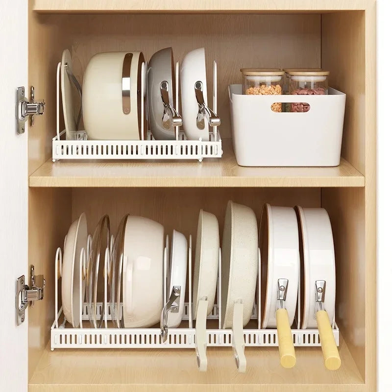 Adjustable Multi-Layer Pot & Dish Storage Rack