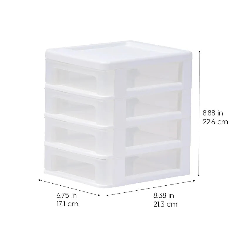 4-Drawer Compact Desktop Organizer