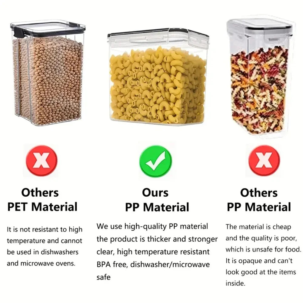 BPA-Free Airtight Food Containers Set — 7 Pieces with Labels & Pen