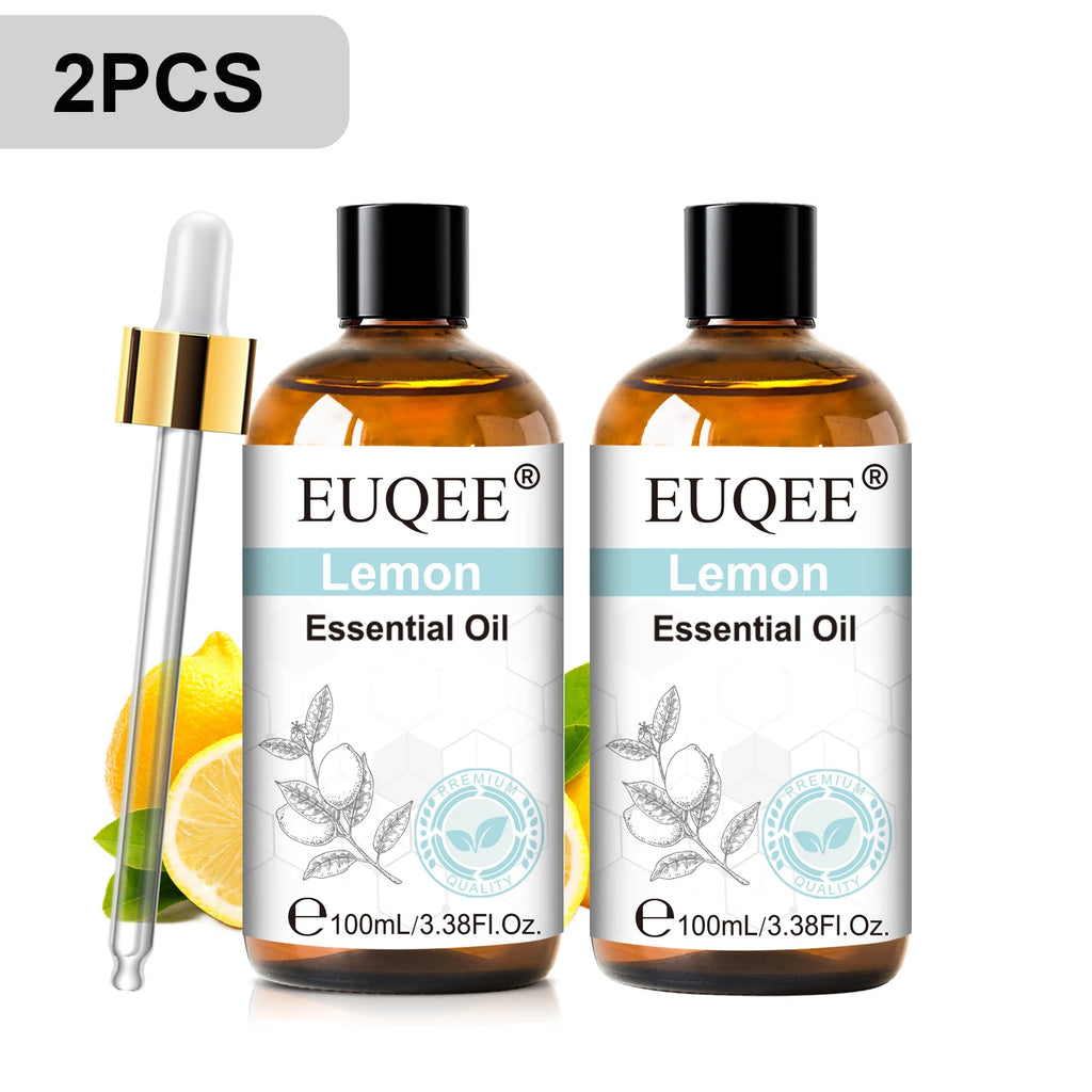 EUQEE 100ml Pure Essential Oil — Vanilla, Lavender, Cinnamon or Lemon — Diffuser & Candle Making