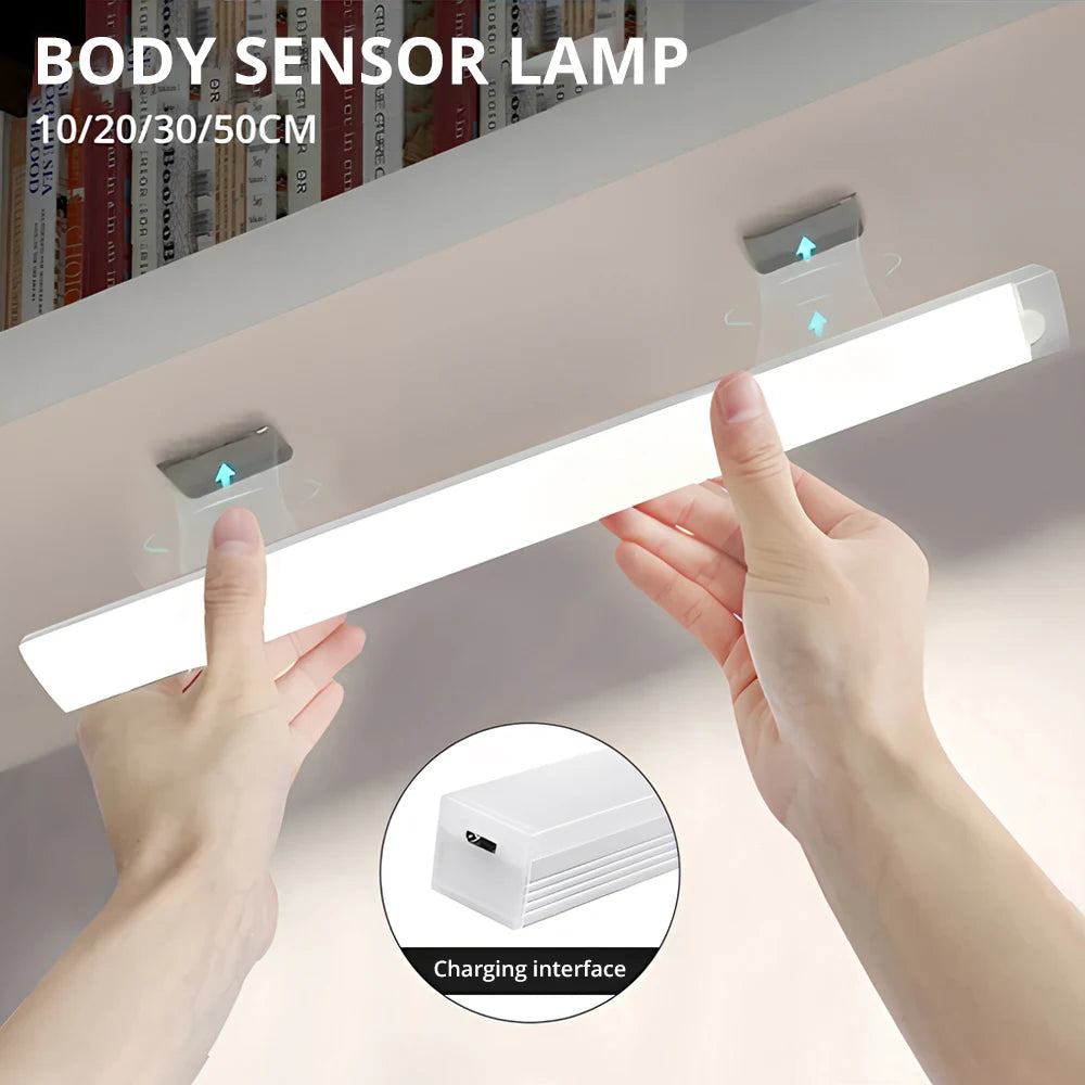 Wireless Motion Sensor Night Light — USB Rechargeable, Magnetic Mount