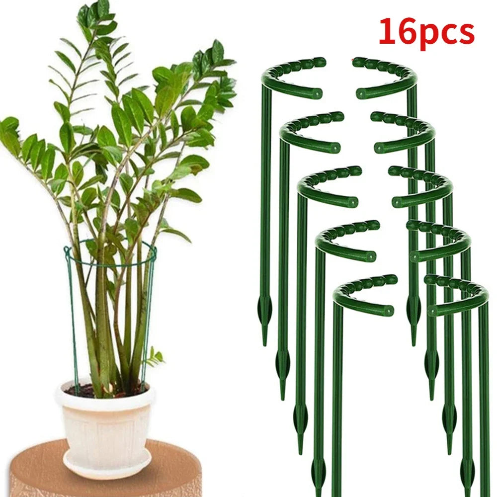 T-Shaped Plastic Plant Support Pile – Flower & Greenhouse Fixing Rod Holder (1/4/8/16 pcs)