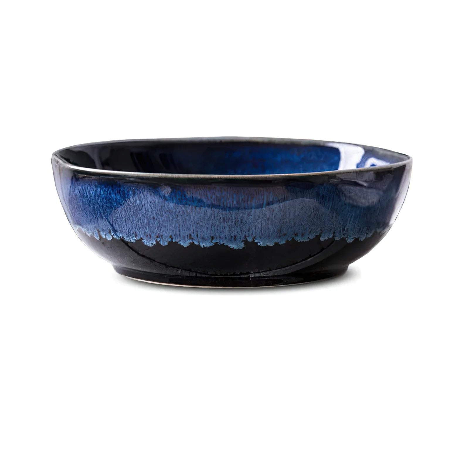 PEISI Bone China Bowl – Handmade Japanese Style Gradient Blue, 3 Sizes