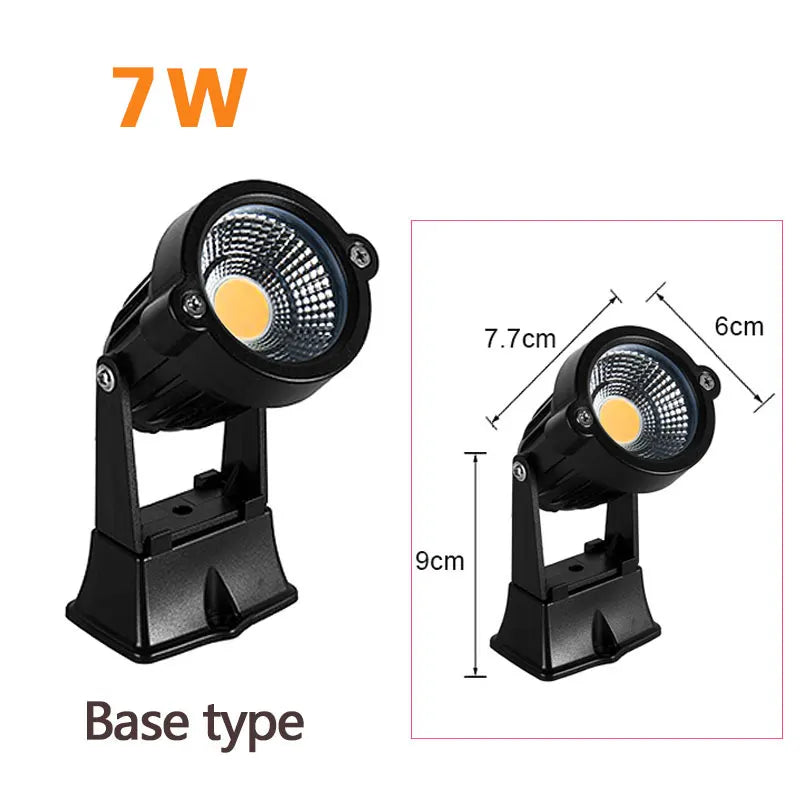 teetealy LED COB Spike Lawn Lamp – 5W–20W Garden Path Spotlight IP65