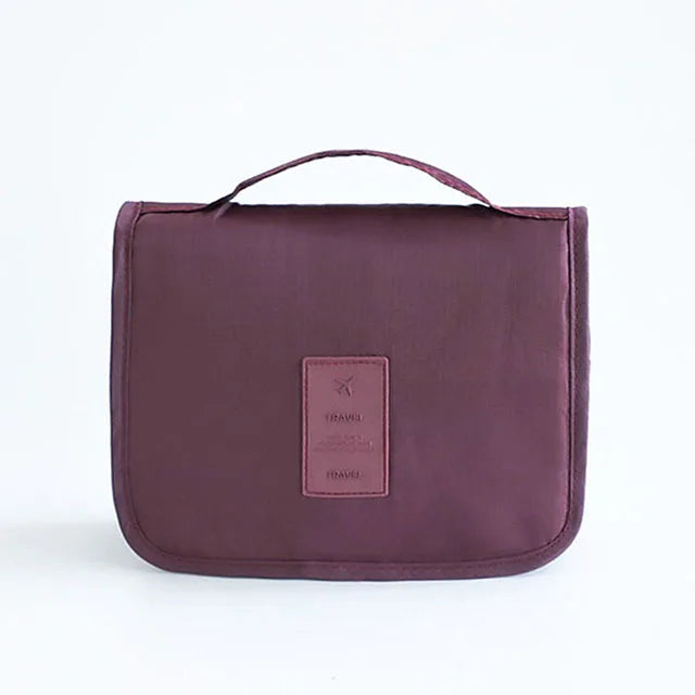 Foldable Hook Cosmetic Bag — Waterproof Travel Makeup Organizer, 24×19cm