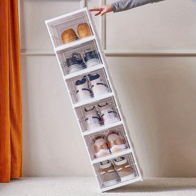 Stackable Dustproof Shoe Cabinet with Doors