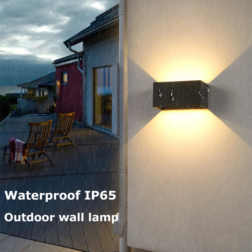 IP65 Waterproof LED Wall Lamp — 6W/12W, Black, White or Grey