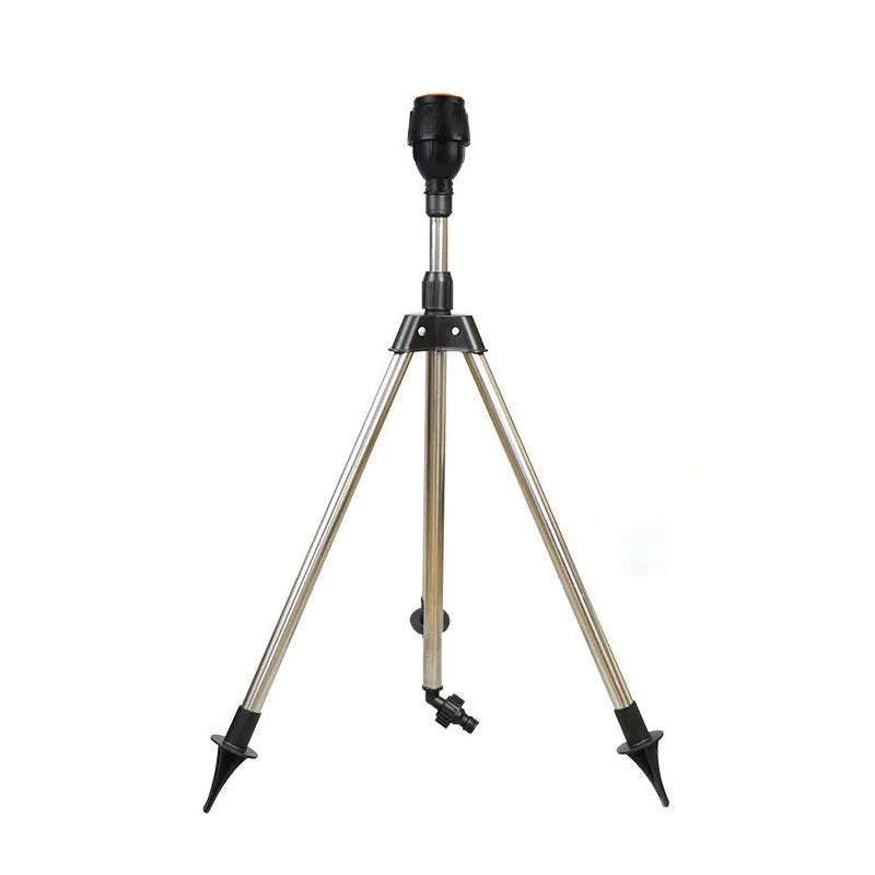 360° Rotating Garden Sprinkler with Stainless Steel Tripod – Adjustable Lawn Irrigation Stand