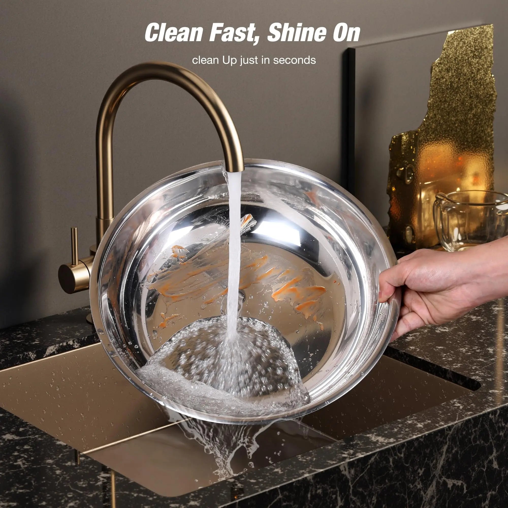 Chafing Dish Buffet Warmer Set — Gold-Plated, Glass Lid, Set of 2 or 4