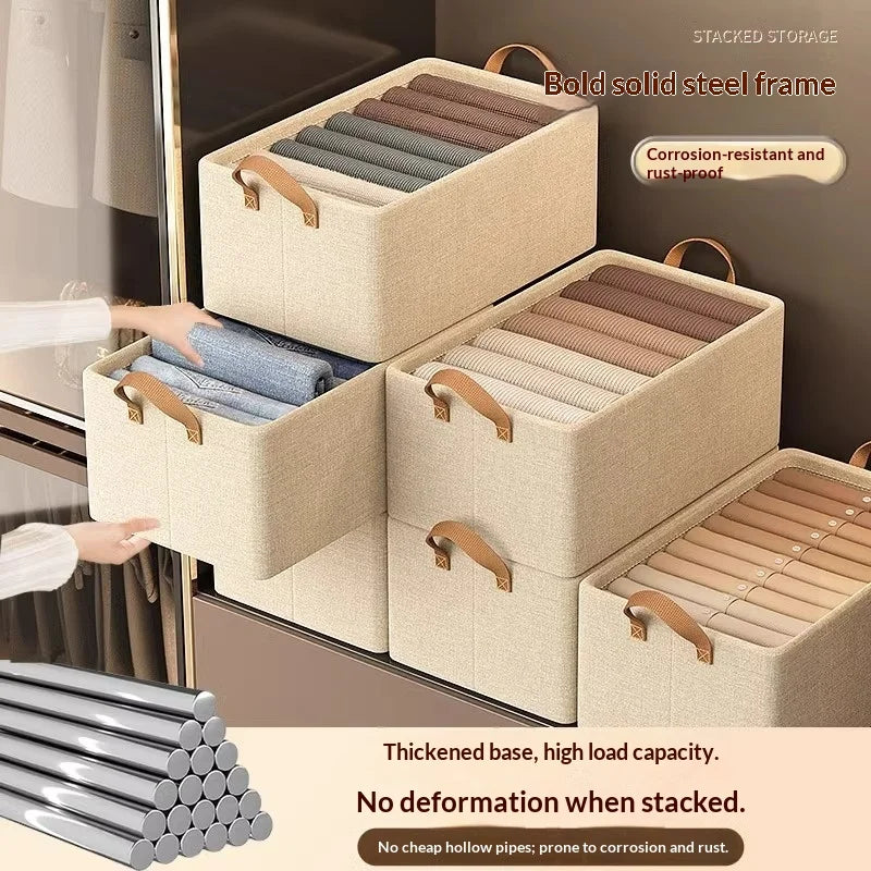 Stackable Fabric Storage Box — Wardrobe Organizer