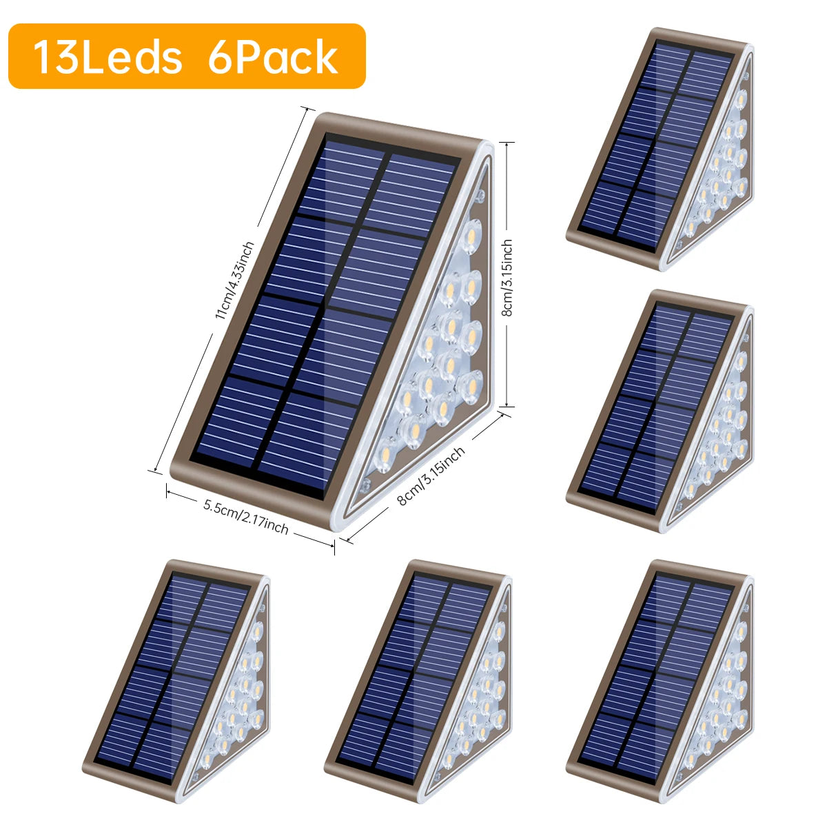 LED Solar Step & Stair Lights – IP67 Waterproof Outdoor Deck & Path Lights for Yard & Garden