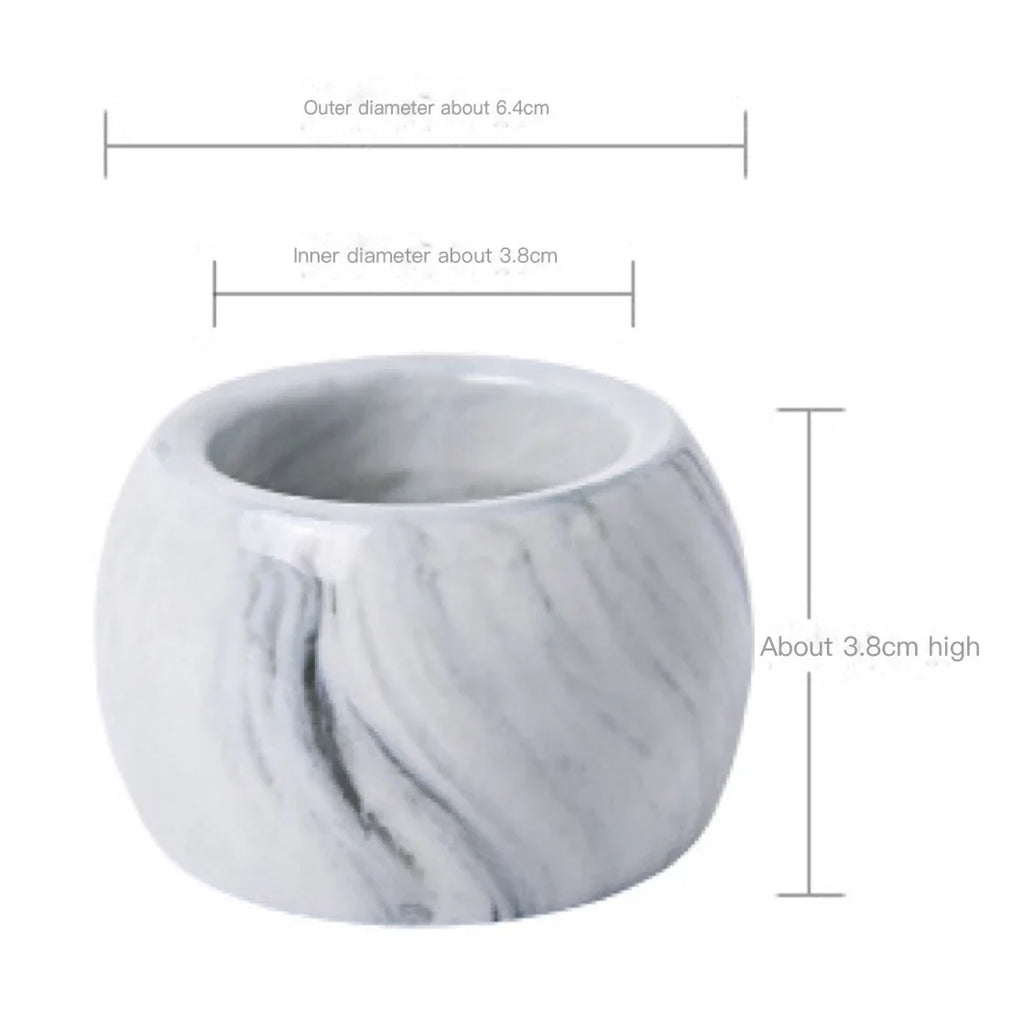 Ceramic Electric Toothbrush Holder — Nordic Marble & Solid, 6.4×3.8cm