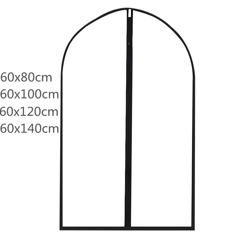 Transparent PEVA Dustproof Garment Bags — Pack of 5