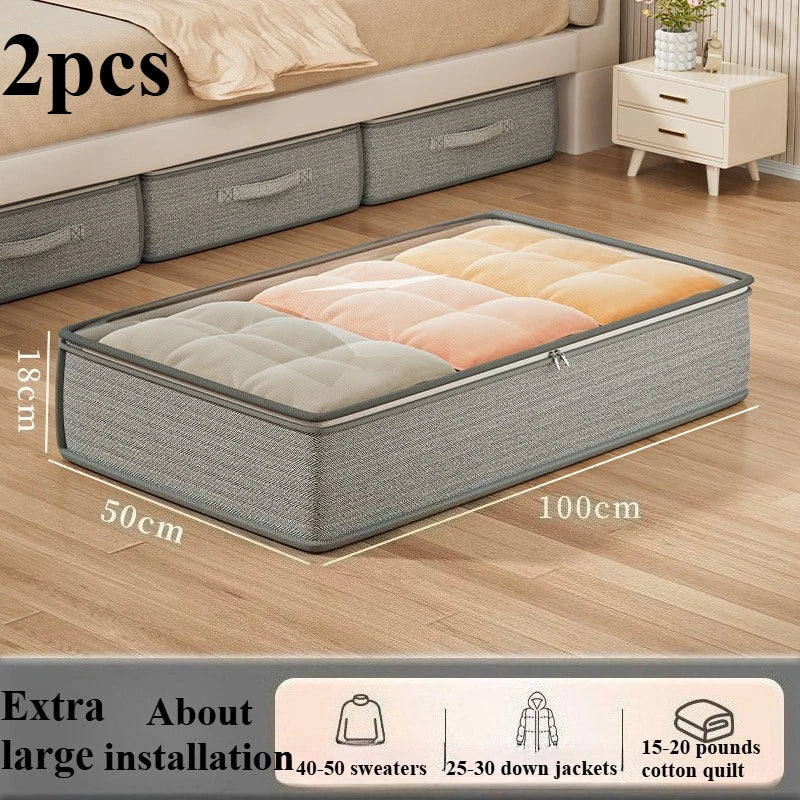 Large Under-Bed Storage Boxes — Set of 2