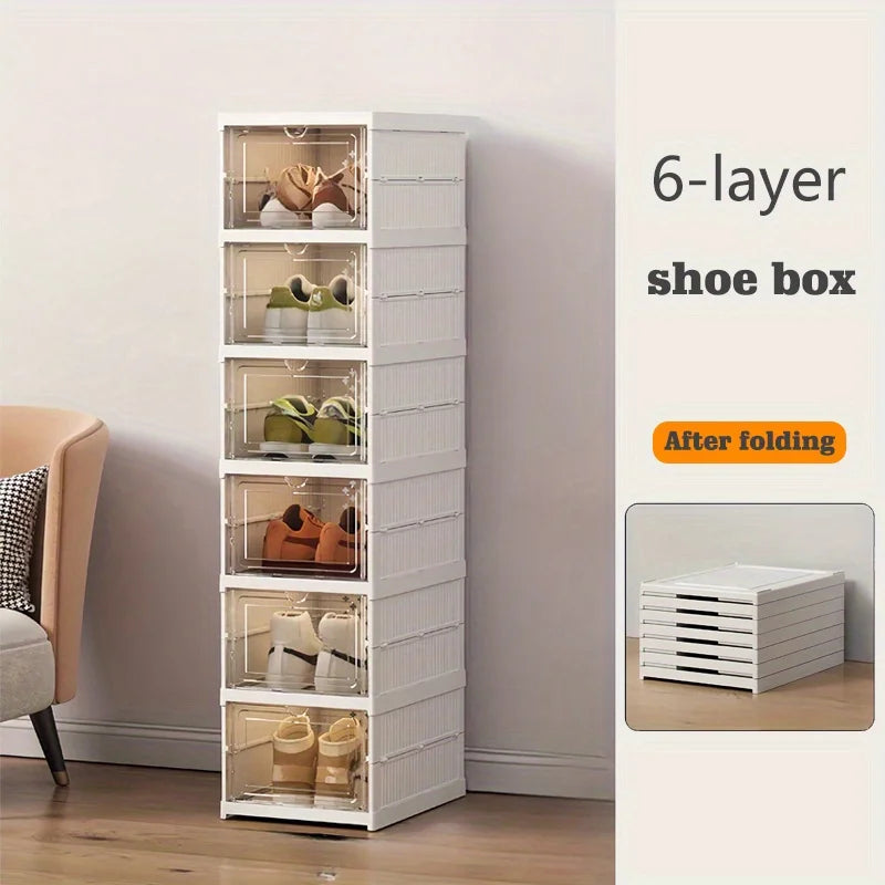 Stackable Dustproof Shoe Cabinet with Doors