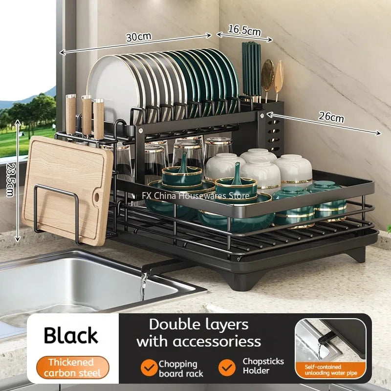 Adjustable Over-Sink Dish Drying Rack