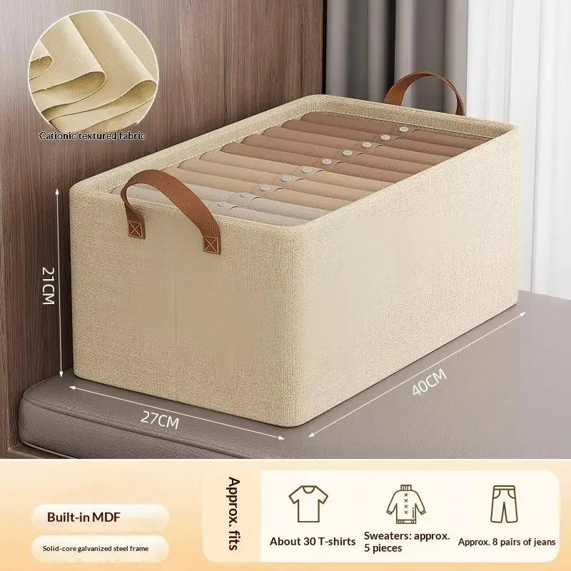 Stackable Fabric Storage Box — Wardrobe Organizer