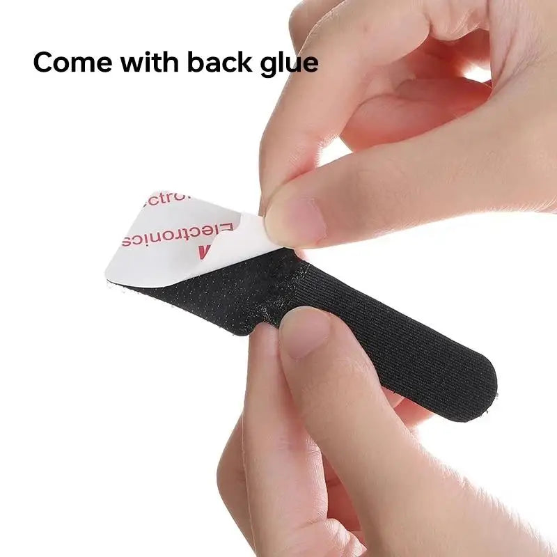 20pcs Reusable Nylon Cable Ties — Self-Adhesive Adjustable Cord Organizer