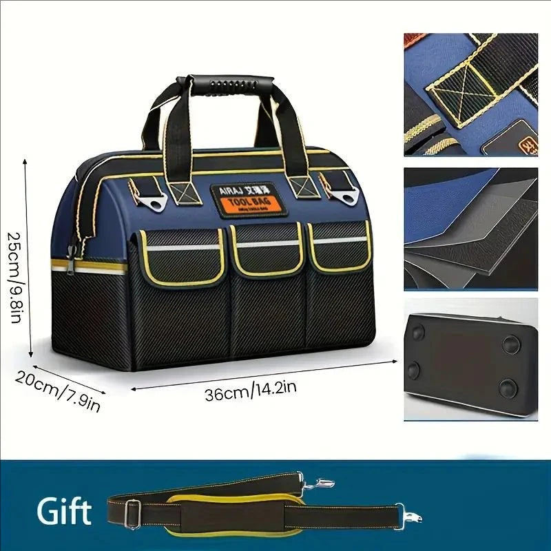 AIRAJ 1680D Oxford Electrician Tool Bag – Waterproof High-Capacity Storage Bag (13–18 inch)