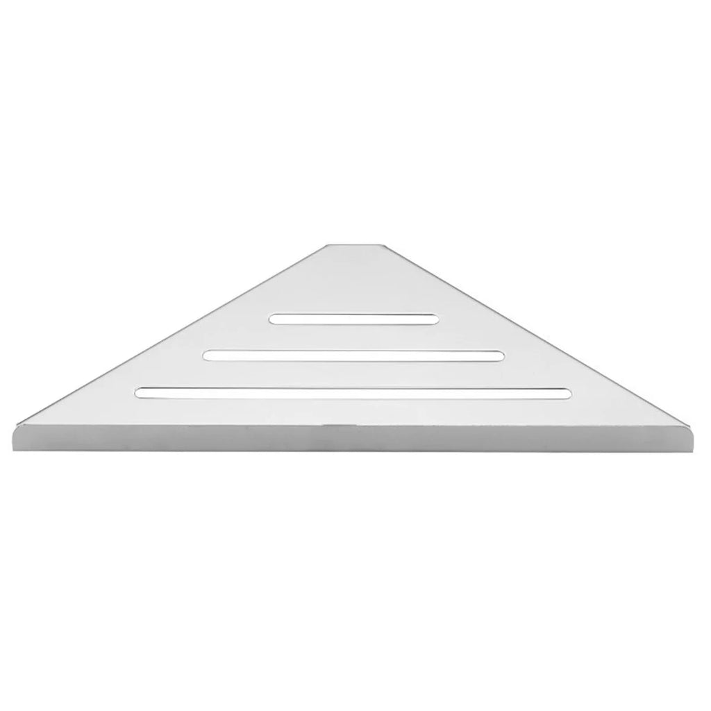 304 Stainless Steel Corner Shower Shelf — No-Drill, Double Tier, 31×21cm