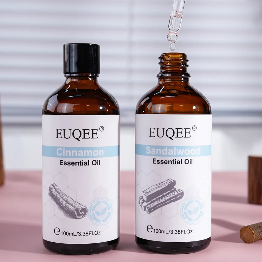 EUQEE Pure Essential Oil — 30ml or 100ml — Vanilla, Jasmine, Patchouli, Sweet Orange