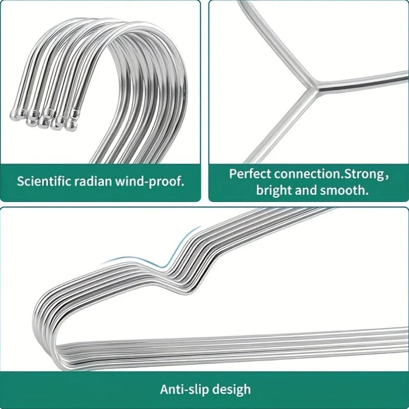 Heavy Duty Stainless Steel Clothes Hangers — Ultra Thin