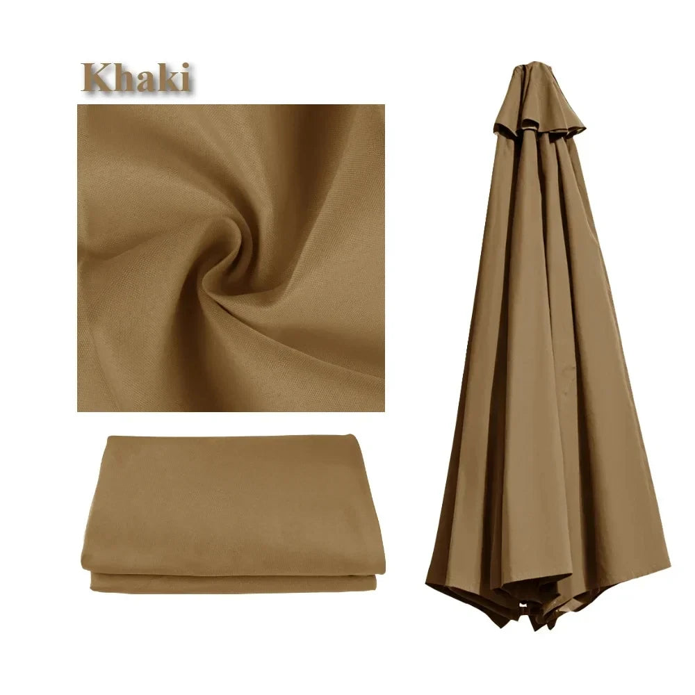 Replacement Parasol Canopy Cover – Polyester Waterproof 2–3m for 6/8 Ribs