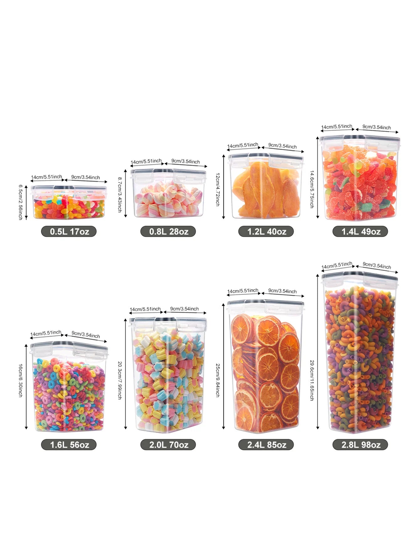 Airtight Food Storage Containers with Lids — Set of 24 or 48