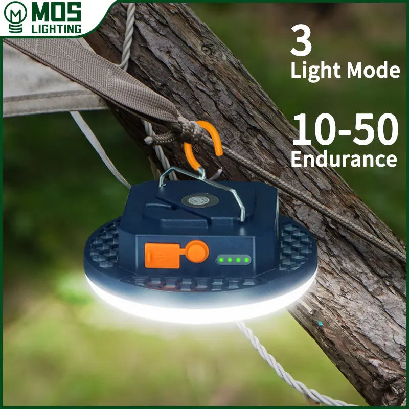MOSLIGHTING Rechargeable LED Camping Lantern – Portable 15W/30W Emergency Light for Camping, Hiking & Outdoor Use
