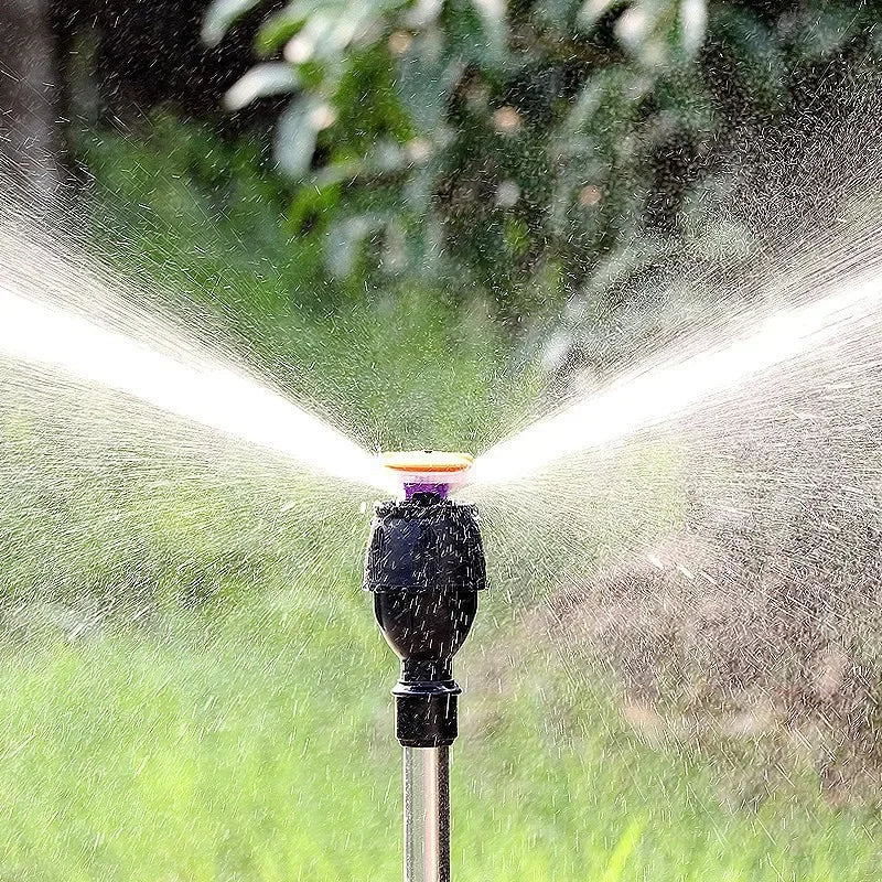 360° Rotating Garden Sprinkler with Stainless Steel Tripod – Adjustable Lawn Irrigation Stand