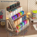 Acrylic Pen & Paintbrush Holder — Multi-Compartment Desk Organizer