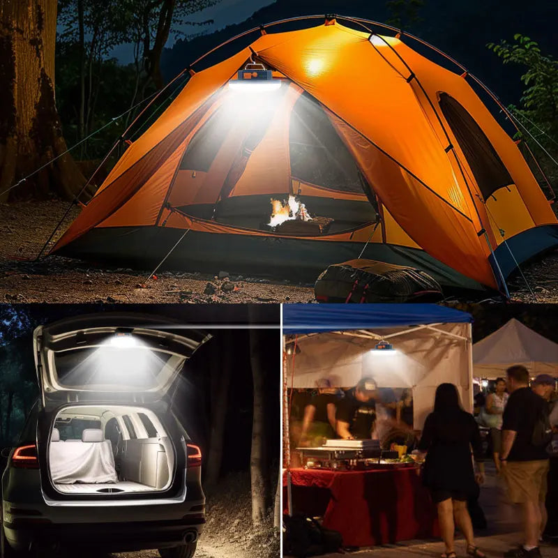 MOSLIGHTING Rechargeable LED Camping Lantern – Portable 15W/30W Emergency Light for Camping, Hiking & Outdoor Use