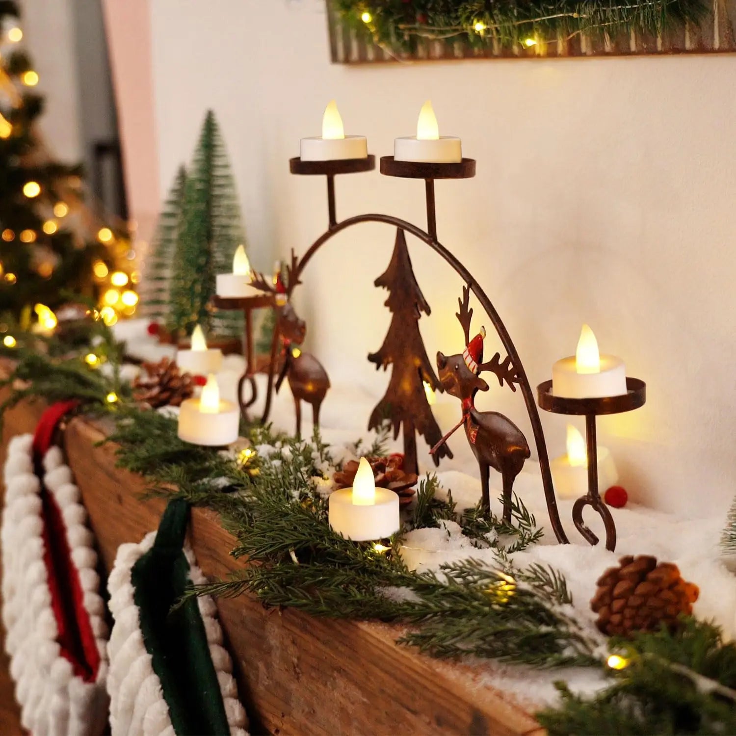 6-96Pcs Flameless LED Candle Creative wishing Led Tea Light Warm White Flameless Candle Halloween Christmas Decor Candle Light