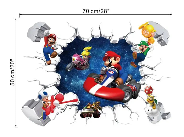 3D Cartoon Vinyl Wall Stickers — Kids Room & Nursery Decoration
