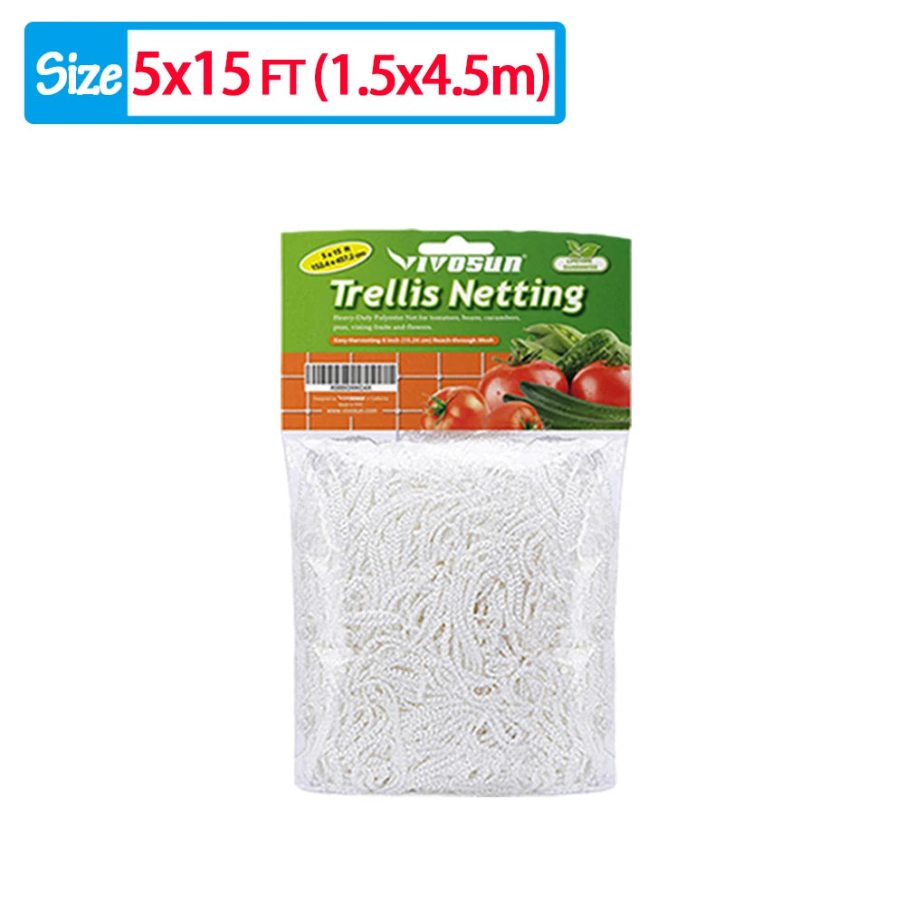 Garden Climbing Trellis Netting – Heavy-Duty Polyester Plant Support Net for Vegetables, Vines & Flowers
