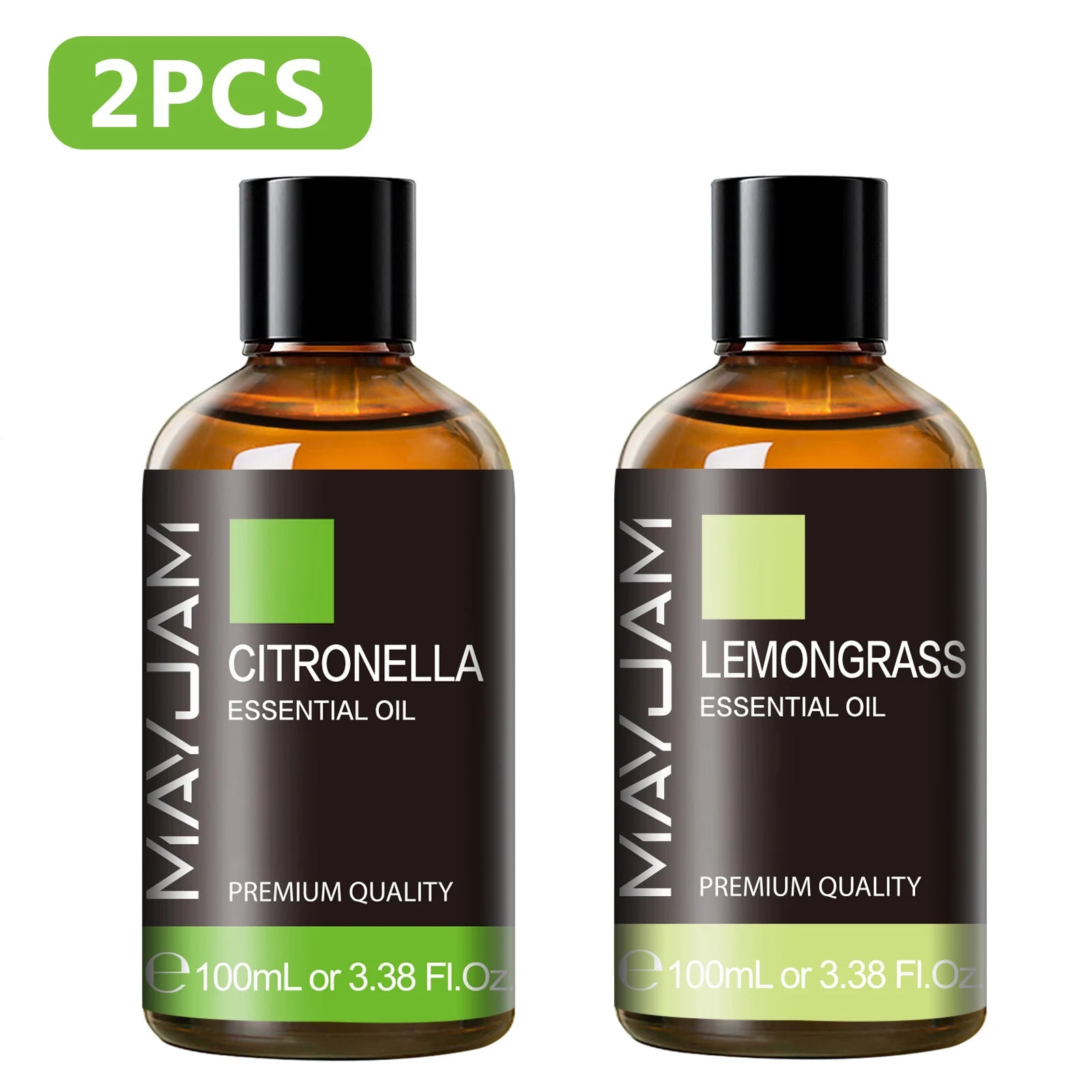 MAYJAM 100ml Pure Plant Essential Oil — Mint, Bergamot, Patchouli, Lemongrass & More