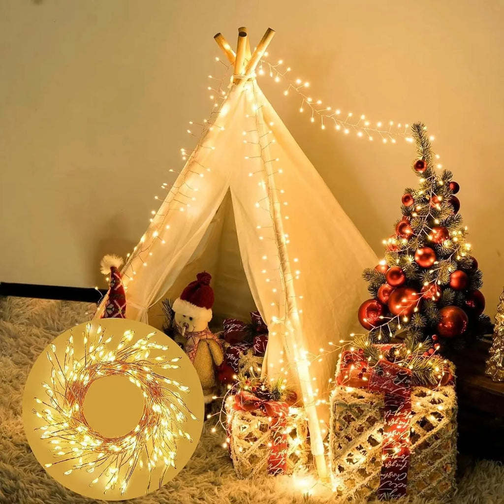 IEEYEEY USB LED Firecracker String Lights – 3–9m with Remote, 8 Modes