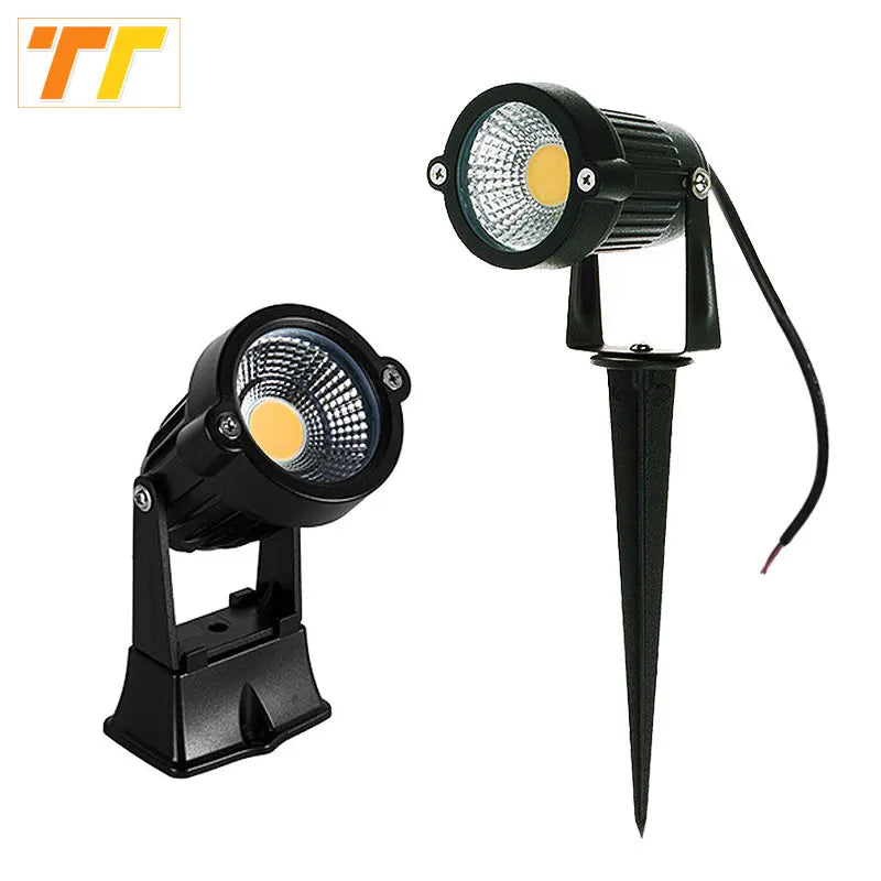 teetealy LED COB Spike Lawn Lamp – 5W–20W Garden Path Spotlight IP65